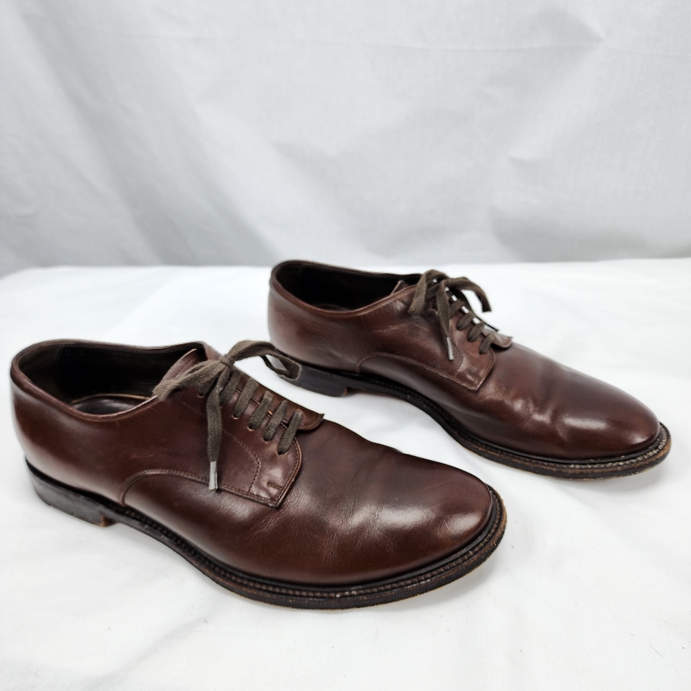 Prada Men’s Lace Up Brown Leather Oxford Dress Shoes Prada Size 9.5 US 10.5 - Picture 4 of 9